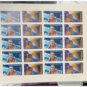 Alan Shepard & Messenger Mission Forever Stamps 2011 Sheet Of 20